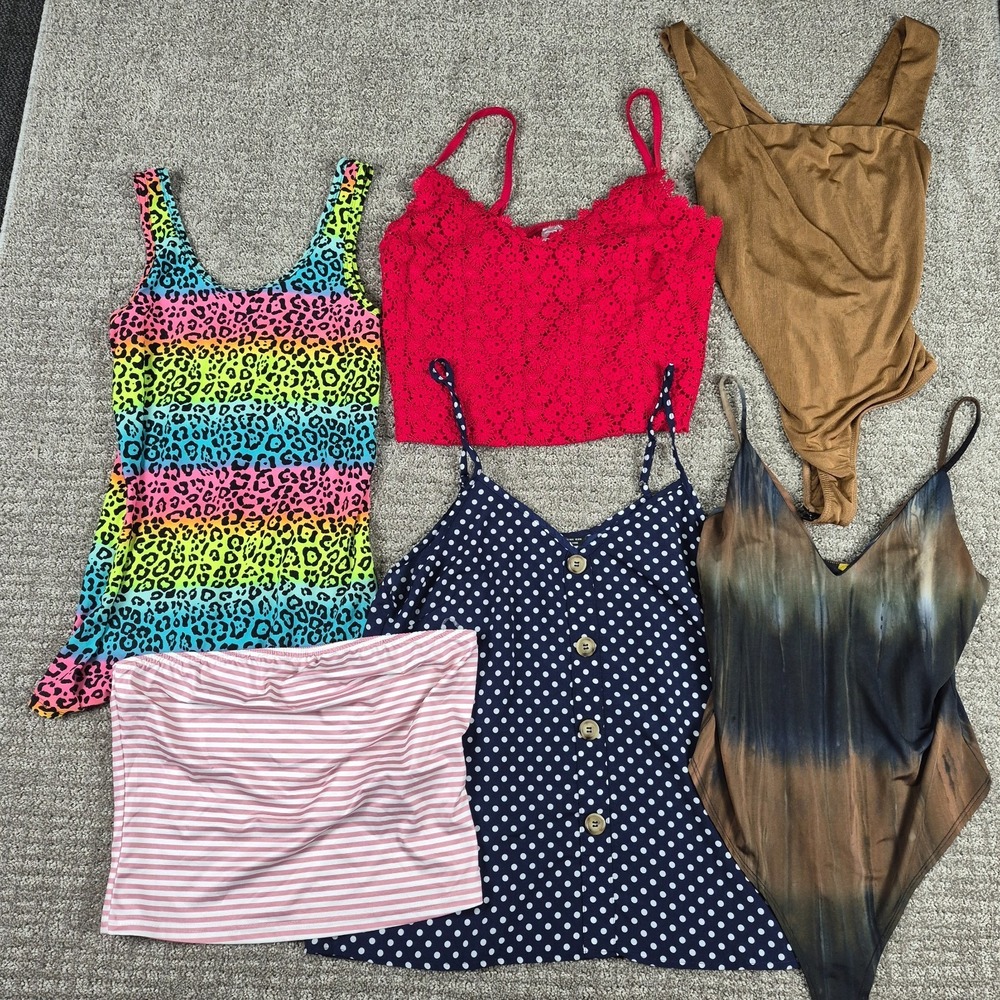 Womens Tops Size Large Tank Bodysuit Sleevless Shirts Lot Bundle Mixed Brands